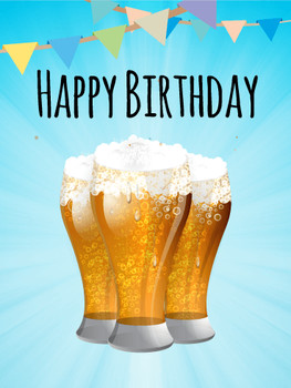 Celebrate with beers happy birthday card birthday amp gre...