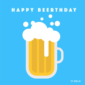 Happy birthday beer gif by mslk design find amp share on ...