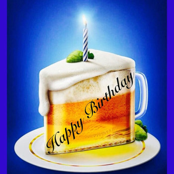 Happy birthday beer glass cake birthday wishes pinterest