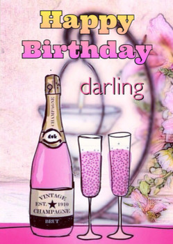Happy birthday darling champagne y copas happy birthday