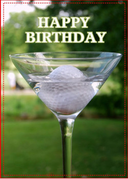 Martini golf ball happy birthday card zazzle golf th hole