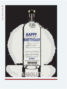 Absolut vodka birthday card by ninamierowska on deviantart