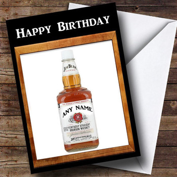 Jim beam whiskey personalised birthday card the card zoo