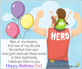 Happy birthday my most beautiful birthday cards for father