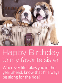 To my favorite sister happy birthday card for sister birt...