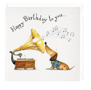 Happy birthday to you musical dachshund greeting card dac...