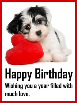 Loving puppy birthday card birthday amp greeting cards by...