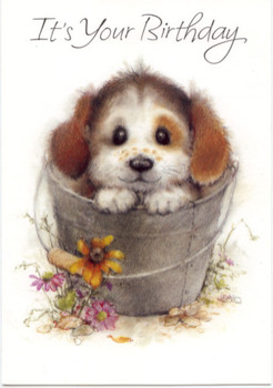 Birthday wishes with puppies page