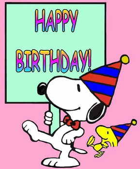 Happy birthday snoopy images coloring pages