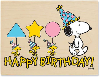 Peanuts rubber stamps snoopy happy birthday stamp snoopy ...