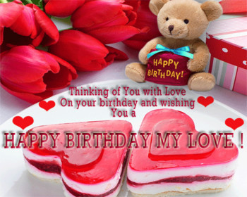 Thinking of you my love free birthday for her ecards gree...