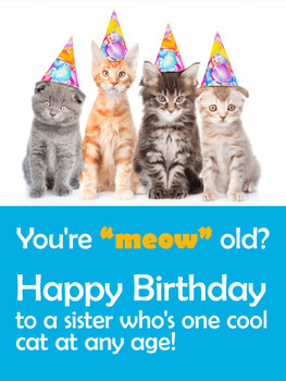 Adorable cat happy birthday card for daughter these content