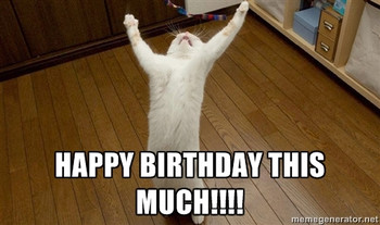 Best happy birthday cat meme