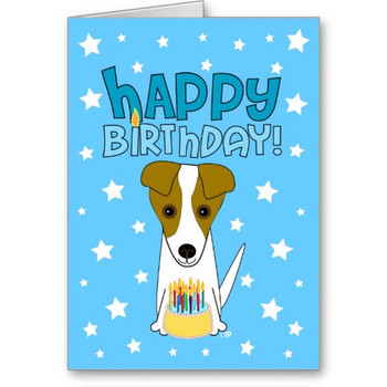 Happy birthday jack russell terrier card russell terrier