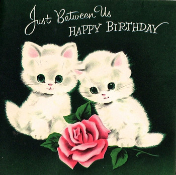 Happy birthday kittens with a rose birthday cats pinterest
