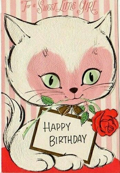 Vintage kitten birthday card cats n kittens pinterest