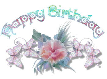 Birthday shining butterfly image
