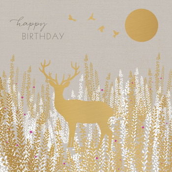 Happy birthday deer in grass card sara miller london cards