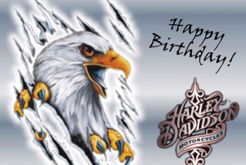 Happy birthday harley davidson eagle harley greetings and