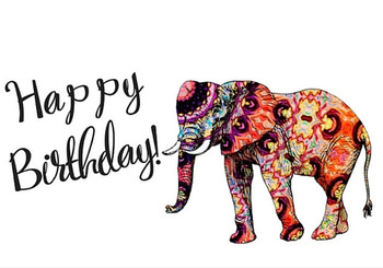 Elephant birthday free happy birthday ecards greeting cards