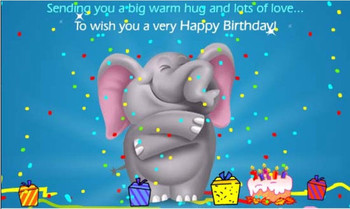 Birthday wishes with elephant wishmeme