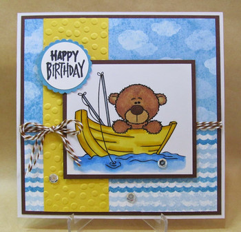 Savvy handmade cards fishing happy birthday card