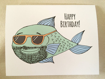 Fishing funny card funny birthday card funny card for men...