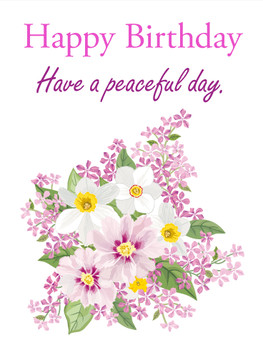 Have a peaceful day! happy birthday card birthday amp gre...