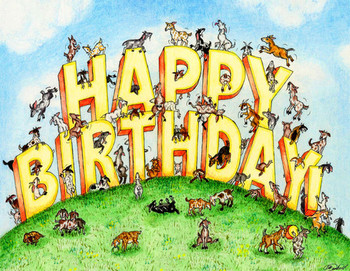 Quite a few goats birthday card goats and happy birthday ...