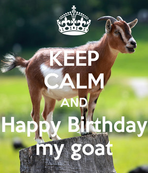 Happy birthday wishes with goats