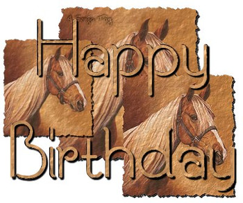 Happy birthday horse clip art