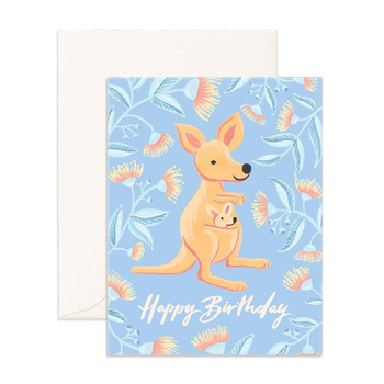 Fox amp fallow birthday kangaroo card – ruck rover genera...