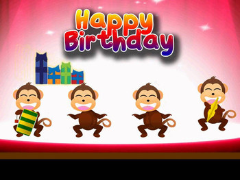 E card happy birthday monkey party youtube