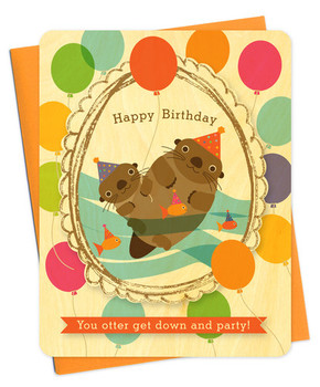 Otter portrait ‹ birthday cards â€¢ wood ‹ birthday ‹ cards