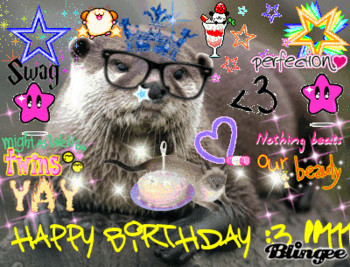 Otter happy birthday picture