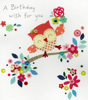 A birthday wish for you owl birthday greeting card cards ...