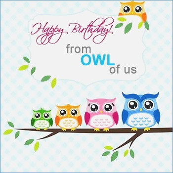 Owl happy birthday card – draestant info
