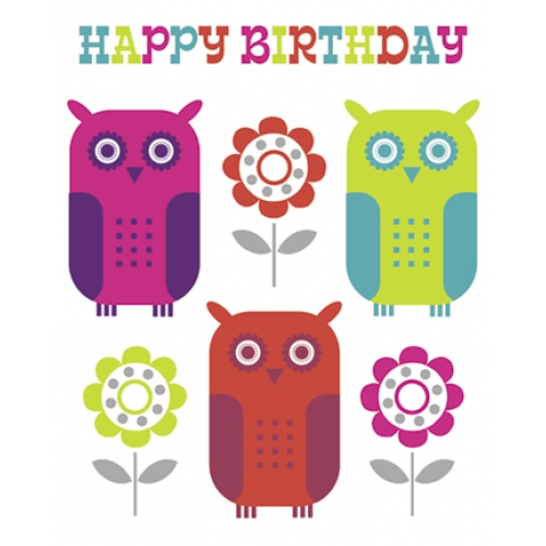 Happy birthday owls
