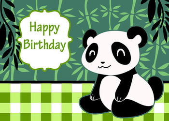 Happy birthday cute panda greeting cards by saradaboru re...