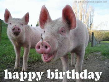 Image happy birthday pig greeting ecard funny happy birth...