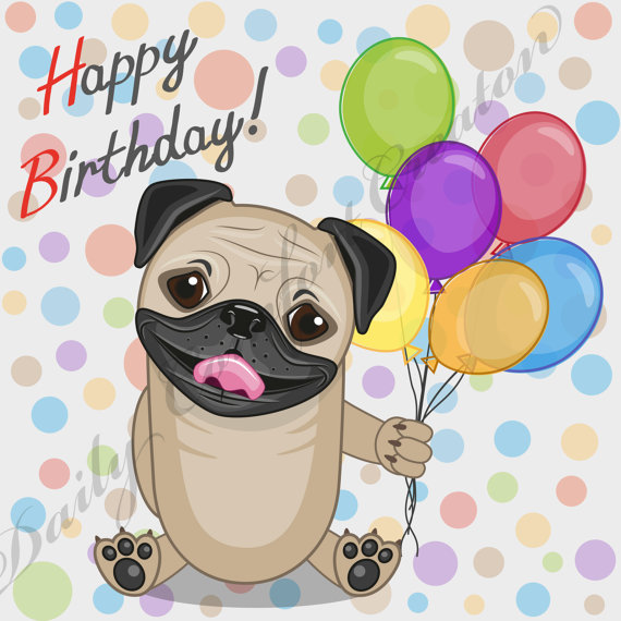 Happy birthday images with Pugs💐 — Free happy bday pictures and photos |  