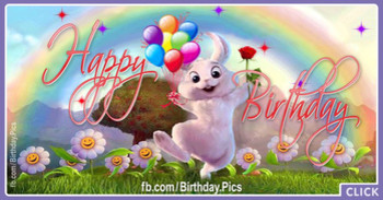 Cute rabbit happy birthday card happy birthday to you happy
