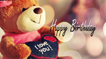 Happy birthday teddy bear gift graphic images photos pict...