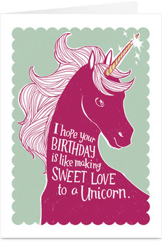 Sweet unicorn love funny birthday unicorns and happy birt...