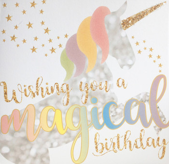 Wishing you a magical birthday unicorn greetings card gre...