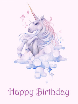 Unicorn happy birthday card birthday amp greeting cards b...