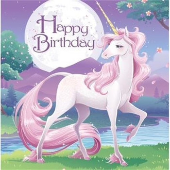Creative converting count ply happy birthday unicorn fant...