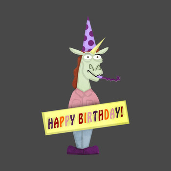 Big happy birthday unicorn unicorn t shirt teepublic