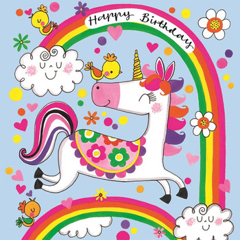 Party camel jigsaw card happy birthday unicorn amp rainbows