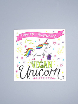 Happy birthday from the vegan unicorn the herbivore cloth...